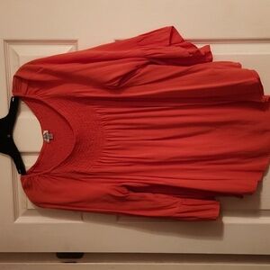 Peach, 3/4 sleeve, blouse
